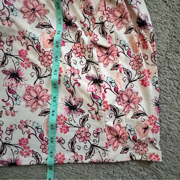 Lane Bryant 3/4-Sleeve Faux-Wrap Jersey Midi Dress pink floral 26/28 NWT - Picture 15 of 15
